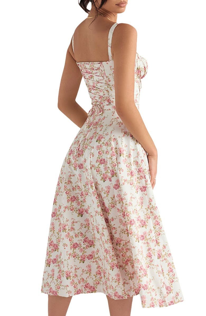Robe Florale avec Corset | Élégance Décontractée & Charme Estival