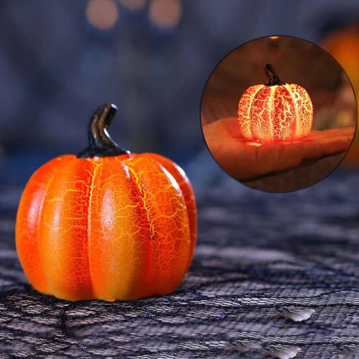 Citrouilles LED d’Halloween – Décoration Lumineuse Effrayante en Résine Durable