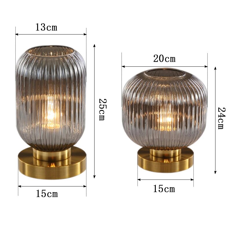 Lampe de Table Design Nordique en Verre – Élégance Moderne LED