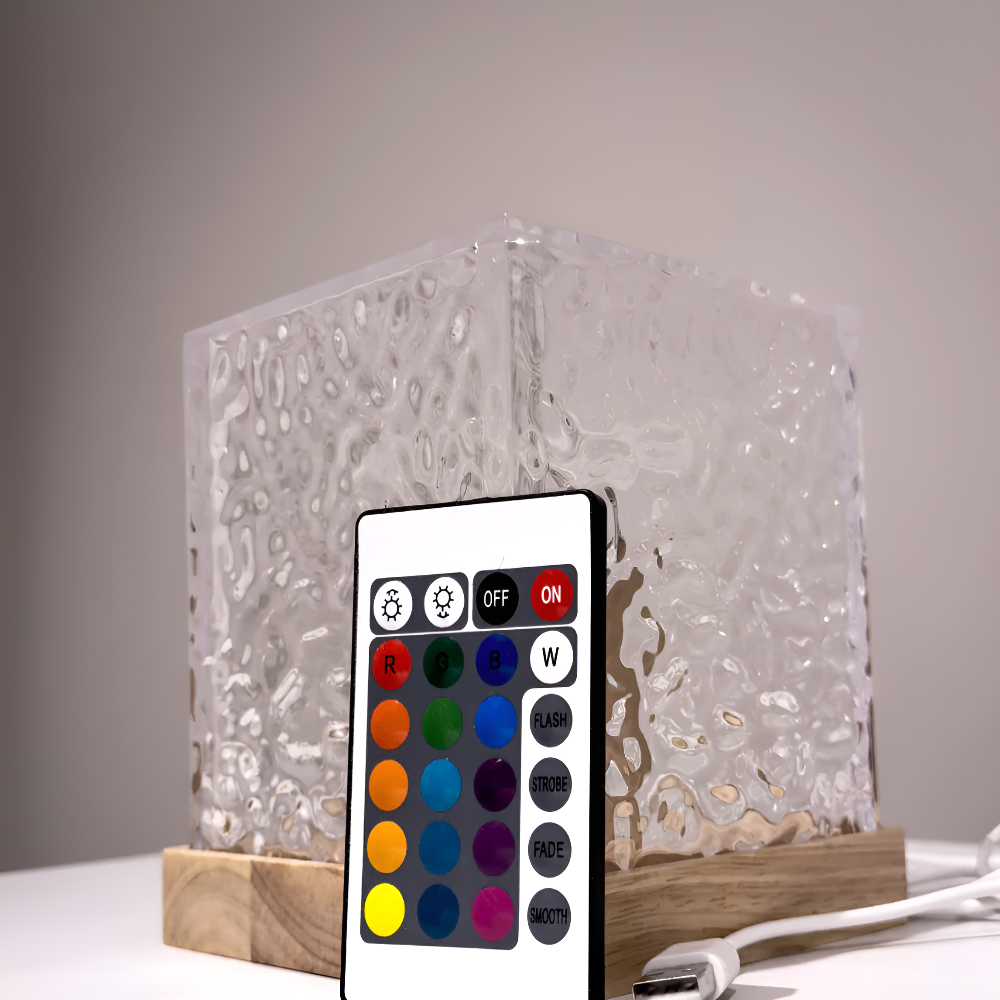 LumiWave | Lampe LED d’Ambiance 16 Couleurs avec Effet Vagues de Mer et Télécommande
