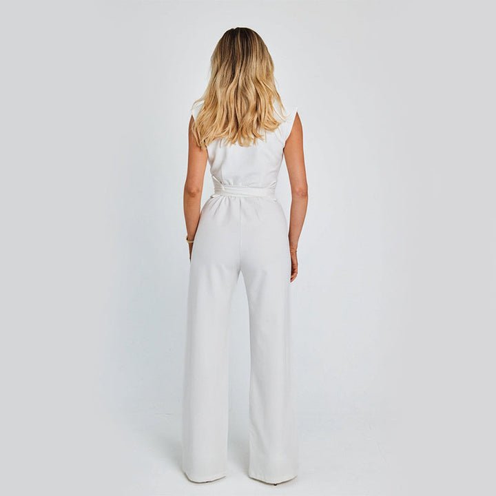 Seren Jumpsuit Femme | Elégant maillot une pièce sans manches à la jambe large & au design minimaliste