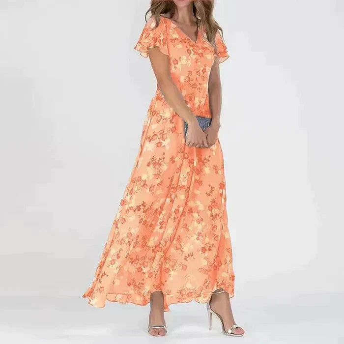 Sofie | Vestido largo de verano con estampado floral