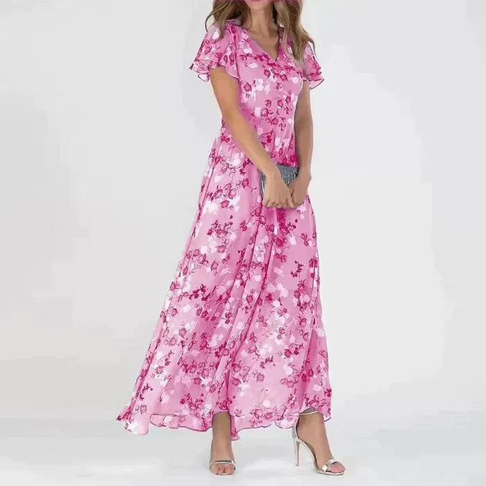 Sofie | Vestido largo de verano con estampado floral