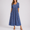 Robe Midi Fleurie Décontractée pour Femme