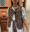 Léonie - Colete de outono leopardo