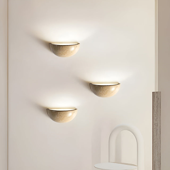 ZenGlow Applique Murale LED en Pierre | Design Wabi-Sabi Minimaliste & Élégant