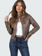 Chaqueta de polipiel - Alessia Cropped Moto
