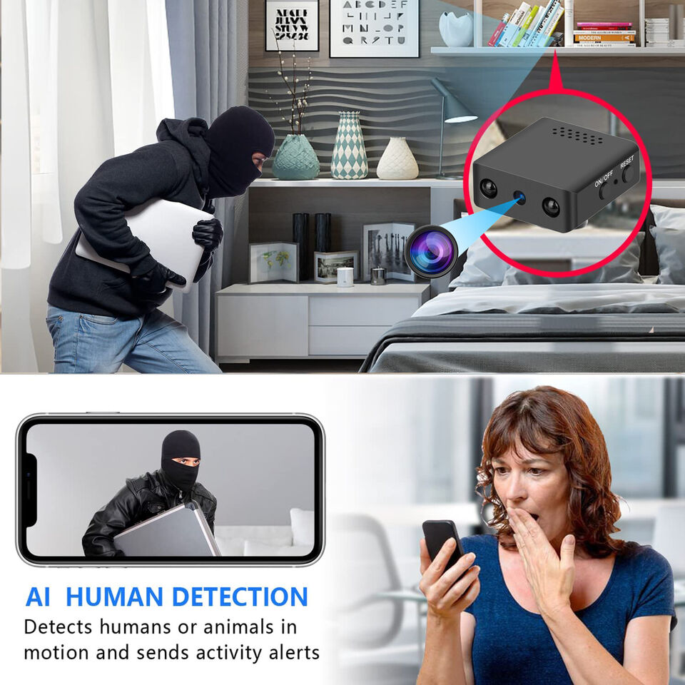 Caméra Wi-Fi HD de Surveillance | Vision Nocturne, Grand Angle, Détection de Mouvement