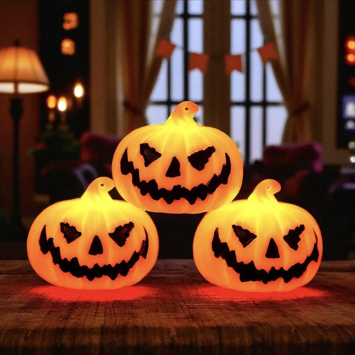 Lanternes Citrouille LED d’Halloween – Décorations Lumineuses Fantômes et Citrouilles