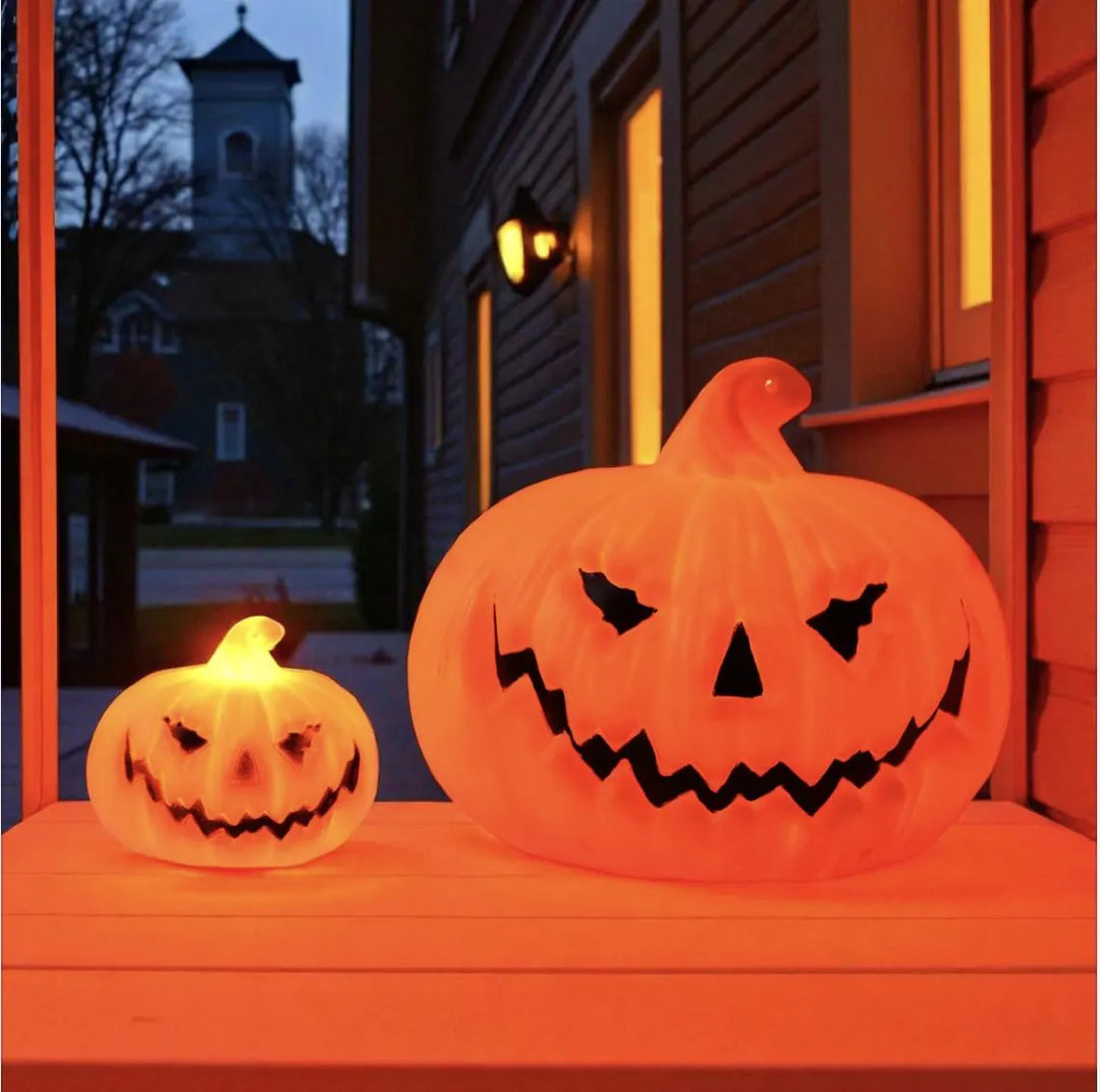 Lanternes Citrouille LED d’Halloween – Décorations Lumineuses Fantômes et Citrouilles