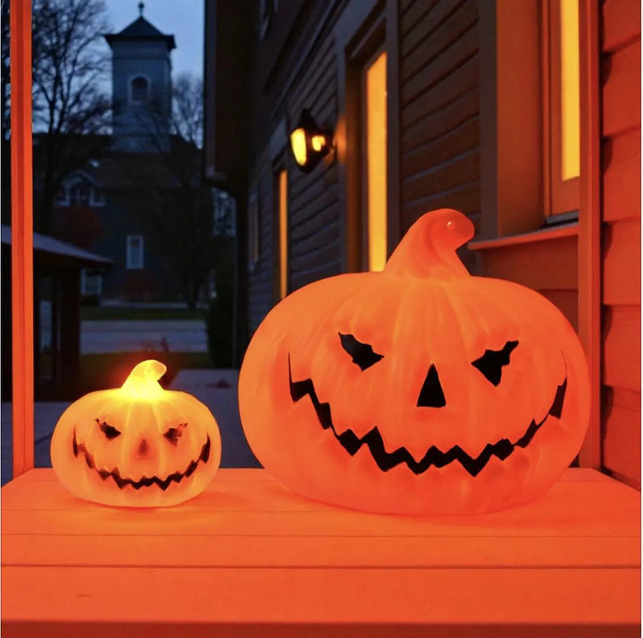 Lanternes Citrouille LED d’Halloween – Décorations Lumineuses Fantômes et Citrouilles
