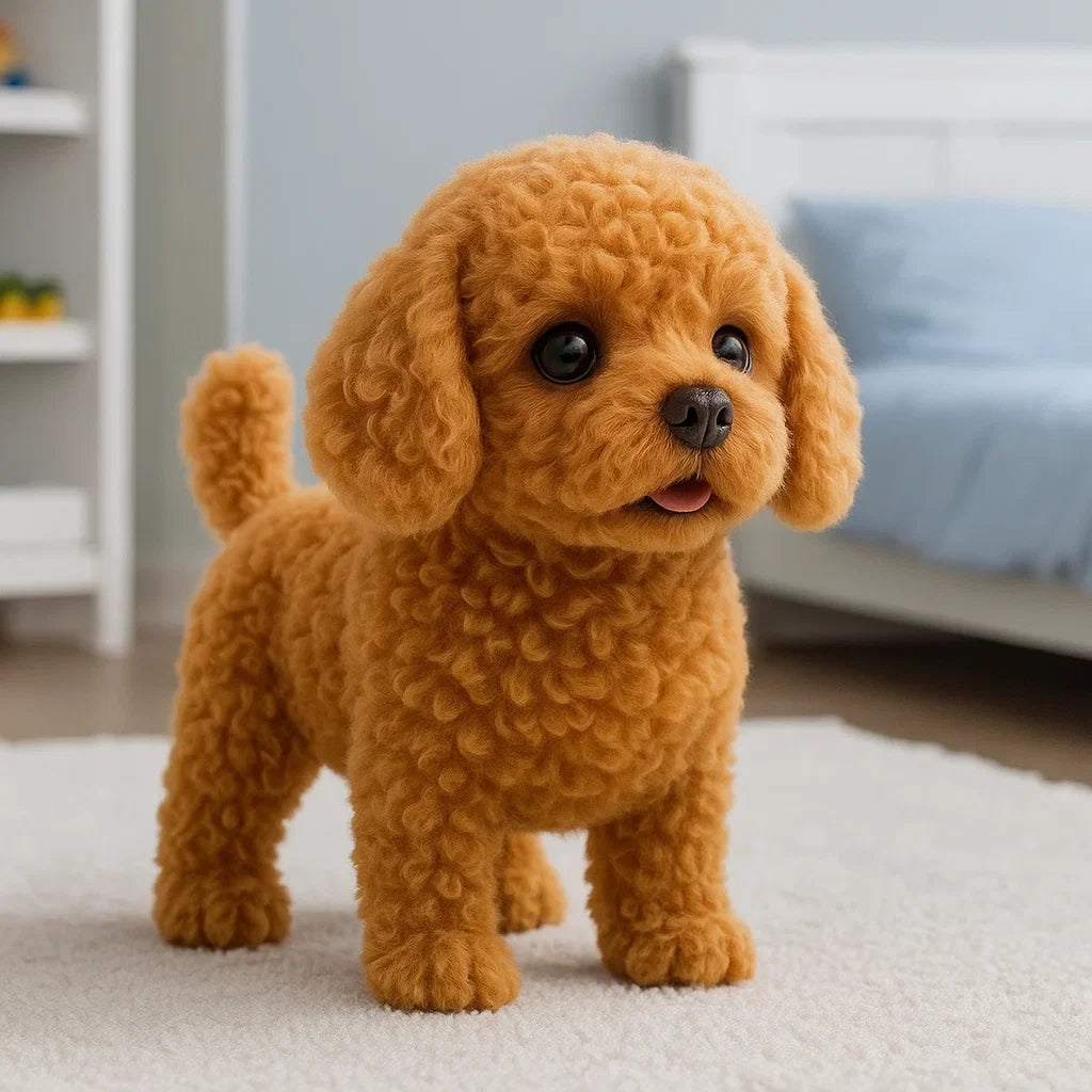 Chien en peluche interactif réaliste | Jouet doux et animé pour enfants et adultes