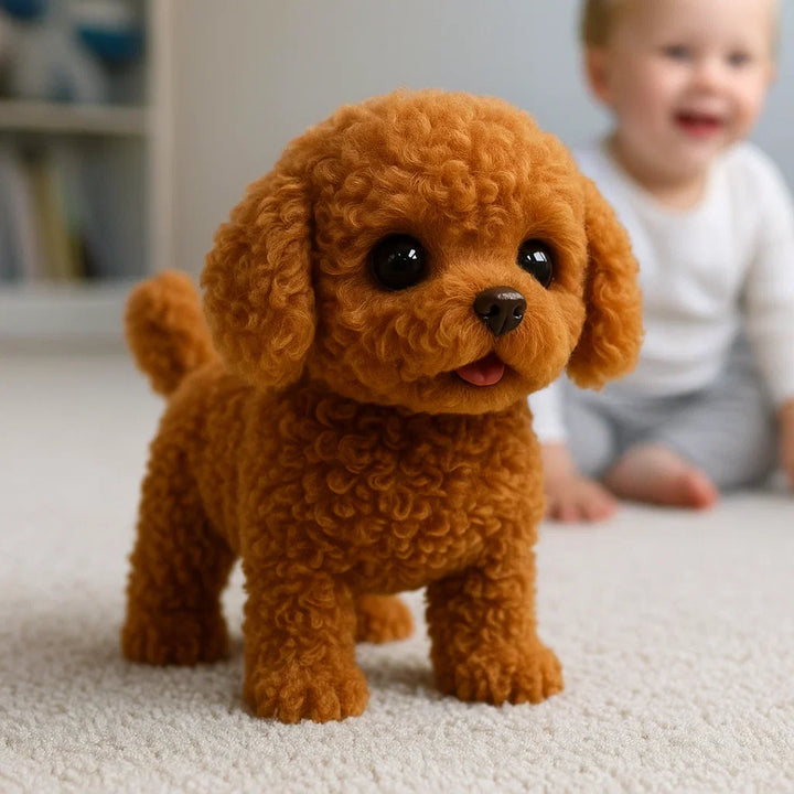 Chien en peluche interactif réaliste | Jouet doux et animé pour enfants et adultes