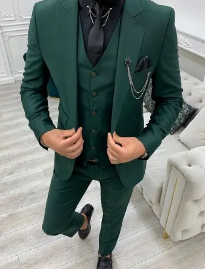 costume d'affaires 3 pièces slim fit - blazer, gilet et pantalon