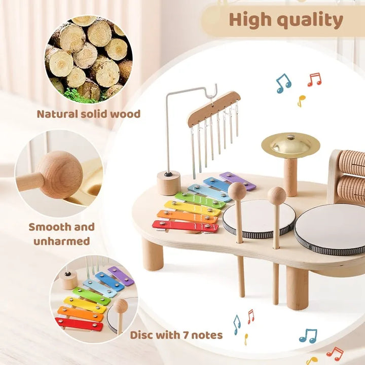 Conjunto Musical MusicWood | Instrumentos Educativos de Madera para Niños