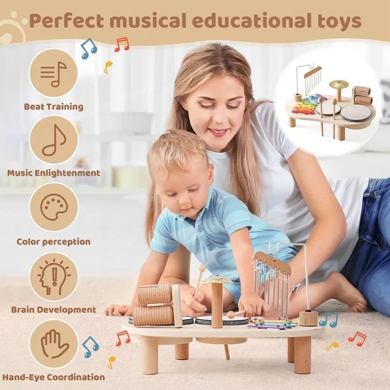 Conjunto Musical MusicWood | Instrumentos Educativos de Madera para Niños