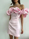 FrenchMadison | Robe satin volants automne