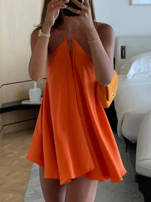 Olivia Mini Robe Femme | Décolleté V Profond et Silhouette Ajustée