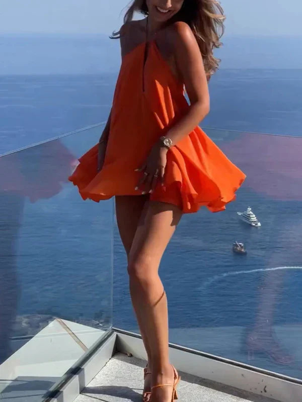 Olivia Mini Robe Femme | Décolleté V Profond et Silhouette Ajustée