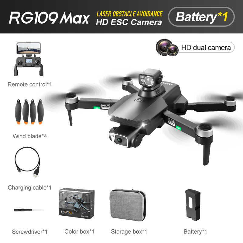 RG106/RG109 Pro Drone - Drone HD 8K con doble cámara, GPS y motores sin escobillas
