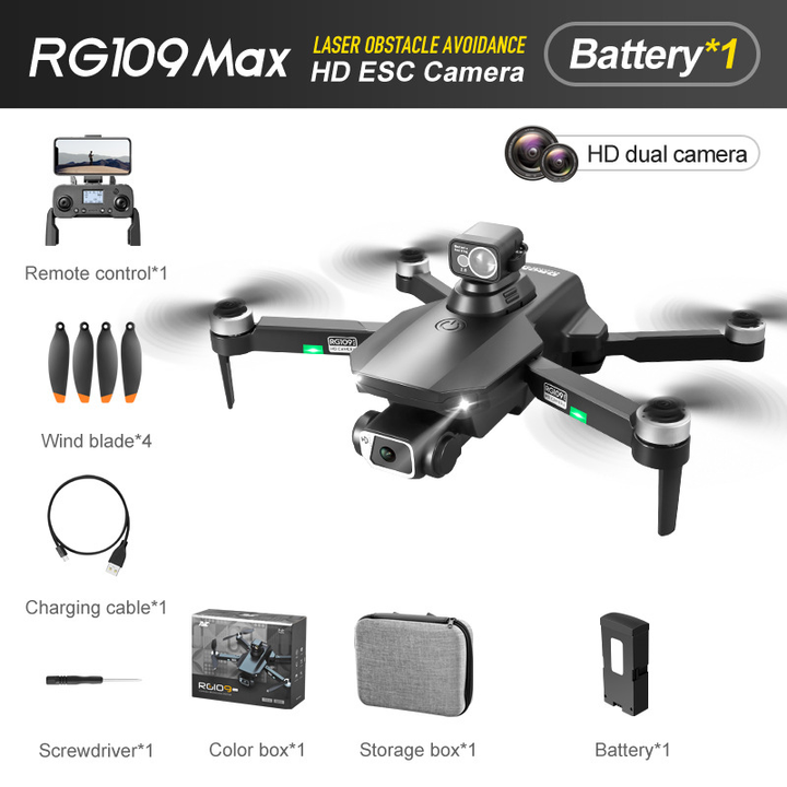 RG106/RG109 Pro Drone - Drone HD 8K con doble cámara, GPS y motores sin escobillas