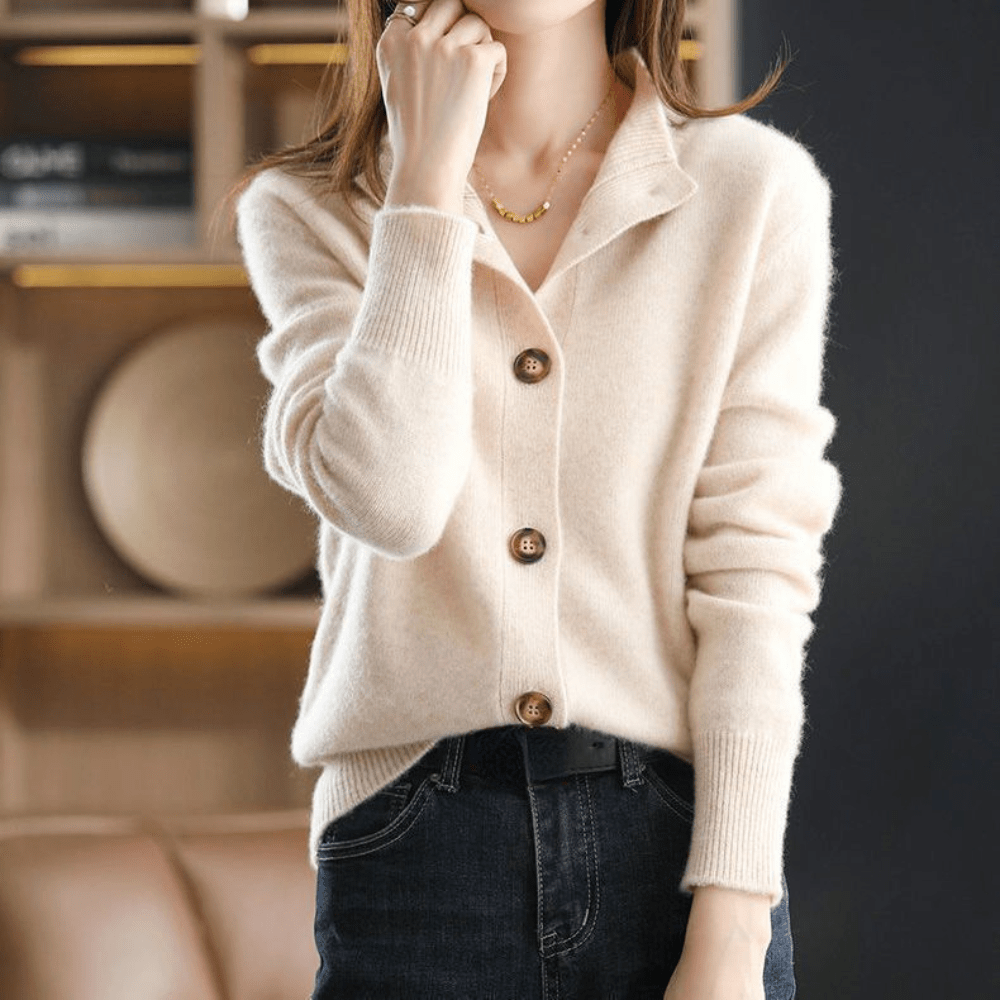 Arabella | Élégant cardigan en cachemire tricoté pour un style chic et confortable