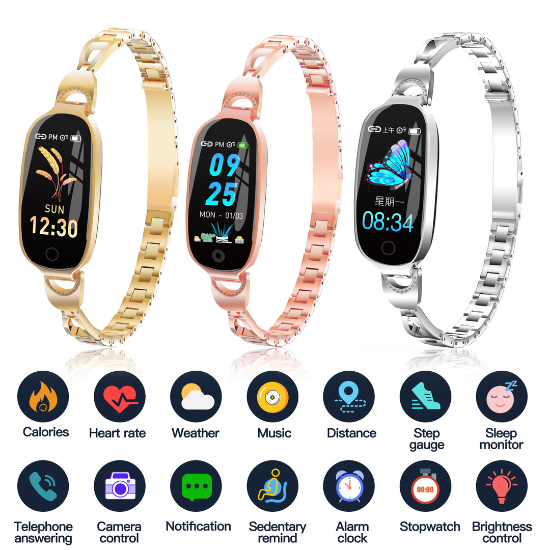 Montre Intelligente Fitness Femme | Bracelet Élégant & Suivi Santé