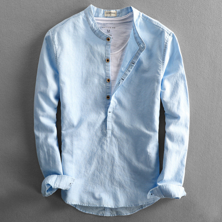 Camisa Lyonel de lino y algodón para hombre para verano | Elegancia y comodidad