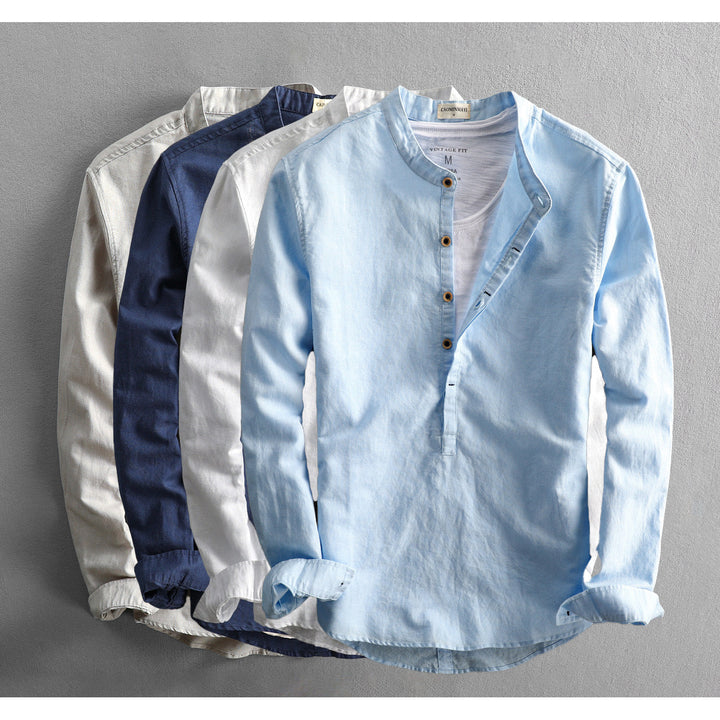 Camisa Lyonel de lino y algodón para hombre para verano | Elegancia y comodidad