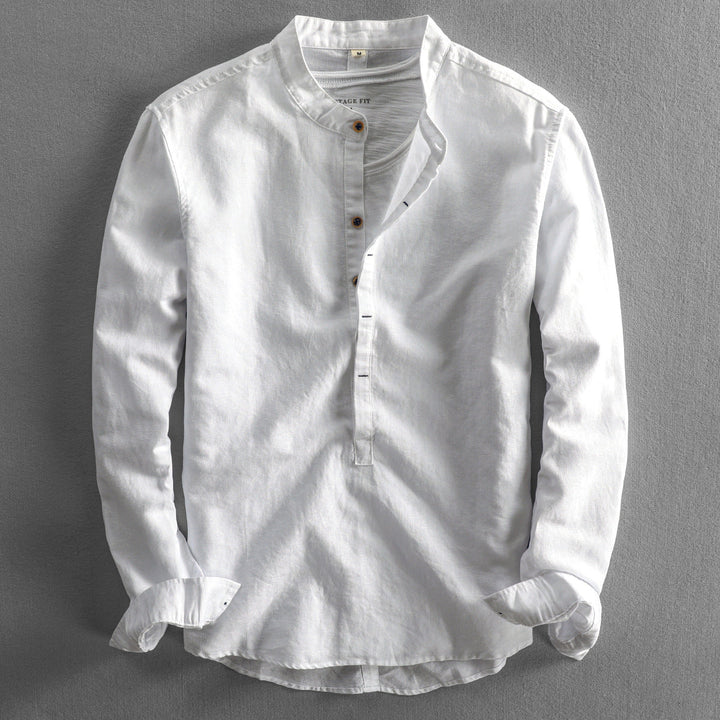 Camisa Lyonel de lino y algodón para hombre para verano | Elegancia y comodidad