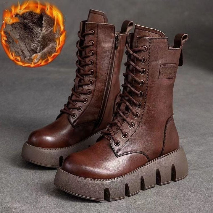 ThermaLuxe Bottes Hiver Orthopédiques en Cuir | Confort Thermique et Soutien Parfait