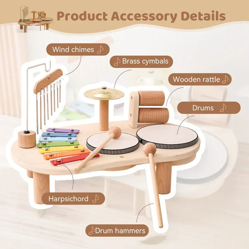 Conjunto Musical MusicWood | Instrumentos Educativos de Madera para Niños