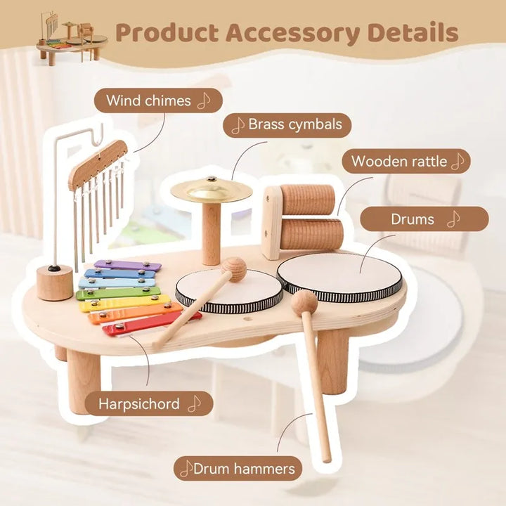 Conjunto Musical MusicWood | Instrumentos Educativos de Madera para Niños