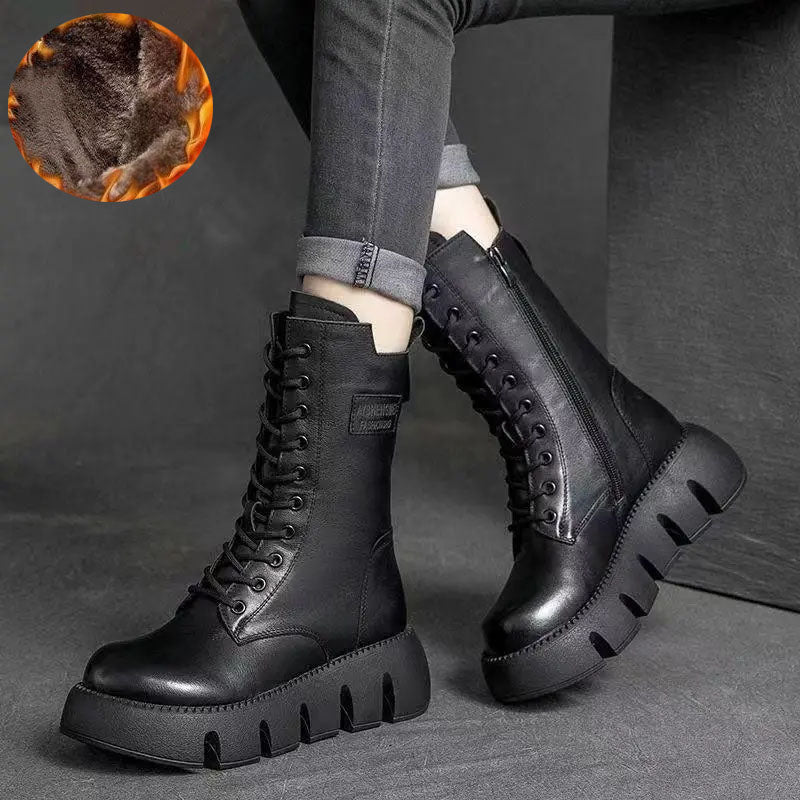 ThermaLuxe Bottes Hiver Orthopédiques en Cuir | Confort Thermique et Soutien Parfait