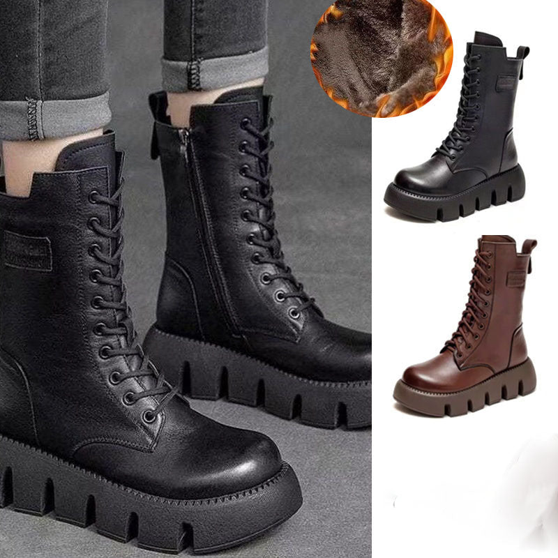 ThermaLuxe Bottes Hiver Orthopédiques en Cuir | Confort Thermique et Soutien Parfait