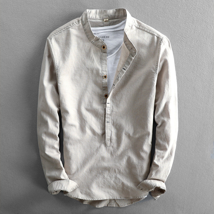 Camisa Lyonel de lino y algodón para hombre para verano | Elegancia y comodidad