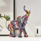 Figurine Élégante Éléphant Graffiti | Sculpture Artistique et Décorative en Résine