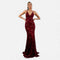 Vestido largo elegante con lentejuelas para mujer