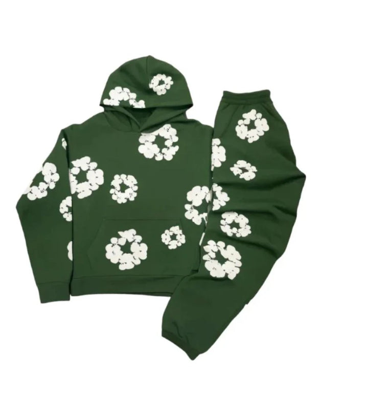 Survêtement Flower Tears | Coupe décontractée | Design floral discret pour le confort en hiver