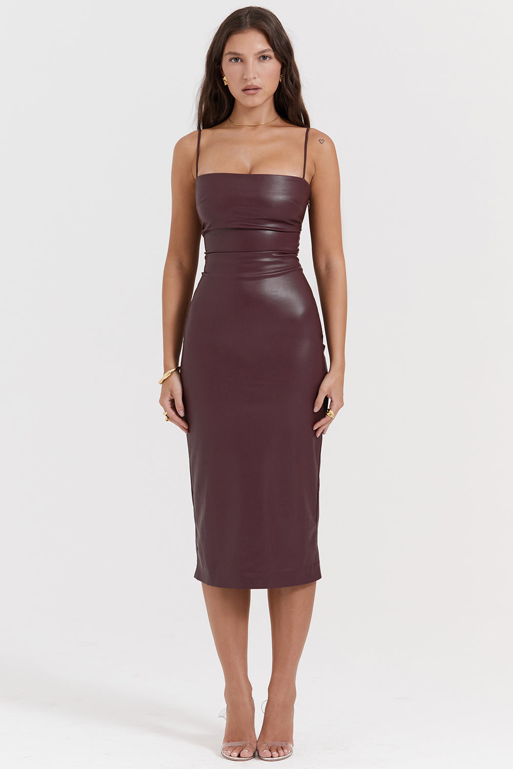 Lilian Robe en Cuir Luxe, Élégante et Intemporelle | Idéale pour les Occasions Spéciales
