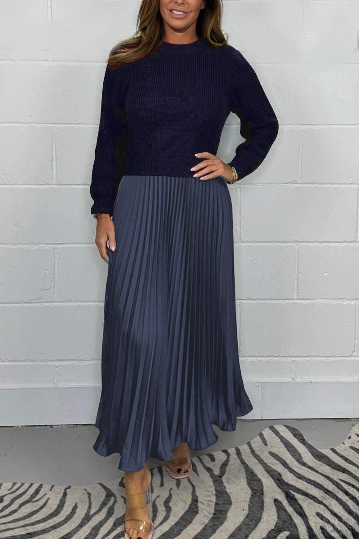 Emilia Long Sweater and Pleated Skirt | Effortless Elegance and Comfort