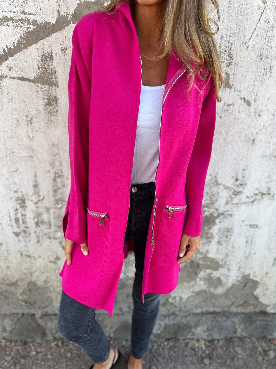 Serenity | Chaqueta informal holgada con cremallera 