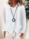 Camicia lunga casual in cotone e lino per donna - Edizione Autunno