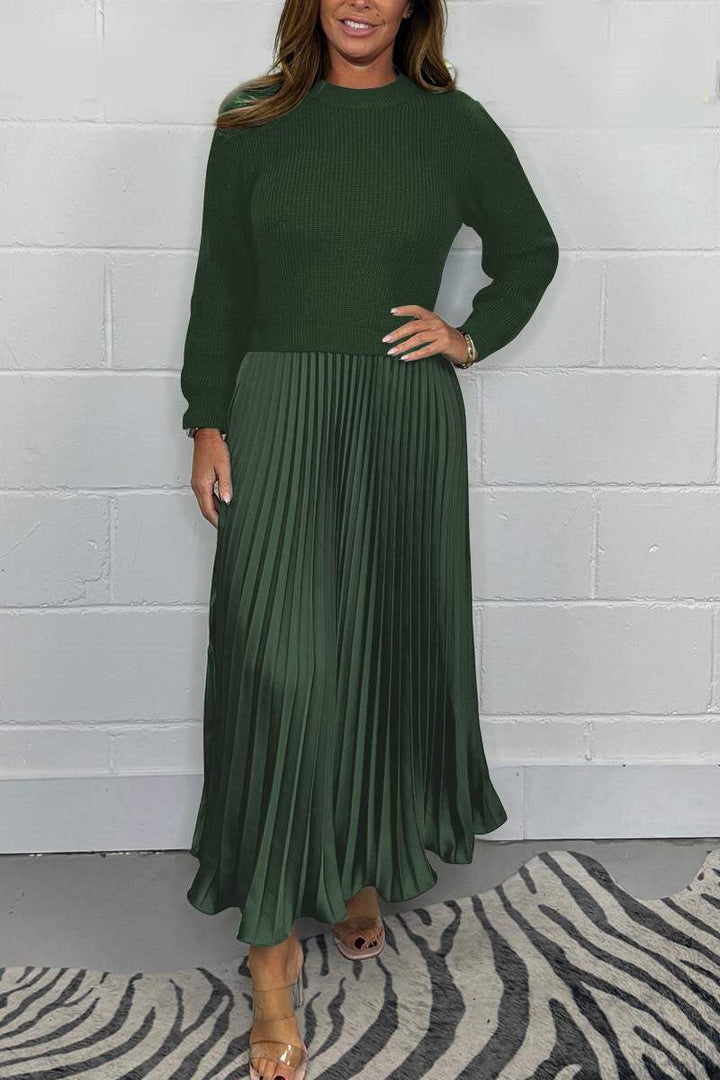 Emilia Long Sweater and Pleated Skirt | Effortless Elegance and Comfort