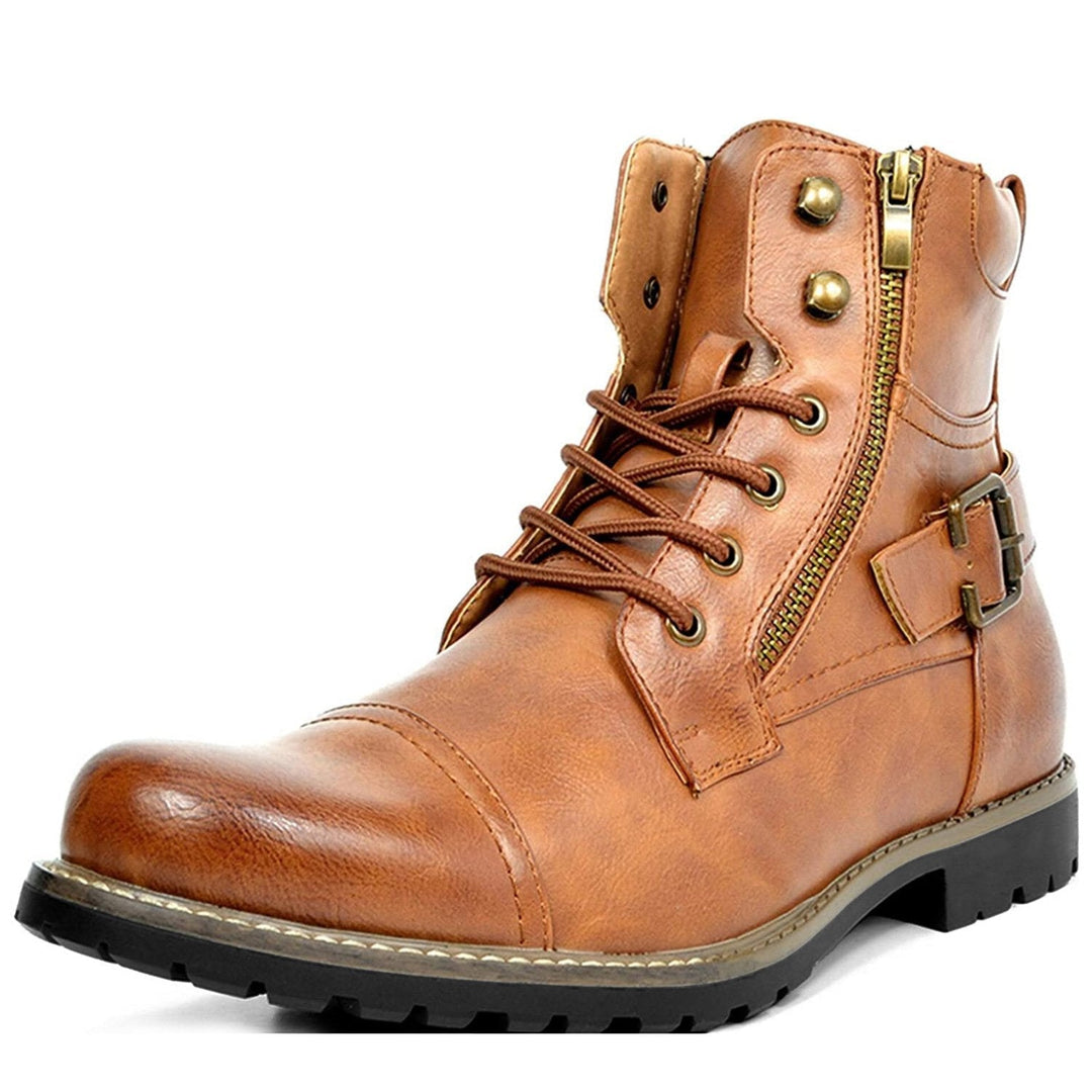 Botas de moto Rhion de piel auténtica | Comodidad y protección para motociclistas
