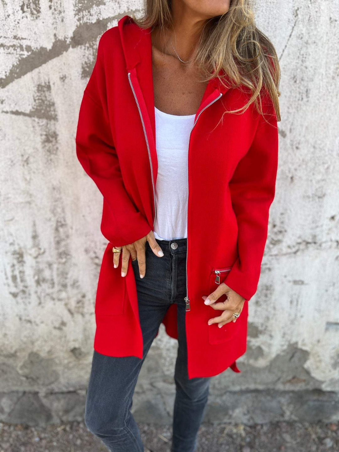 Serenity | Chaqueta informal holgada con cremallera 