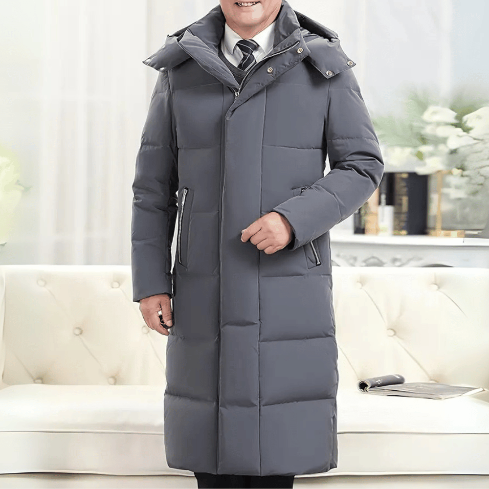 Yannis Manteau Long Rembourré avec Capuche pour Homme | Stylé & Chaud pour Temps Froid