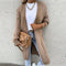 Cardigan lungo in maglia da donna, stile casual