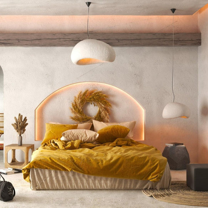 Lâmpada Suspensa Wasabi Bordô | Suspensão Design em Vidro & Metal Regulável
