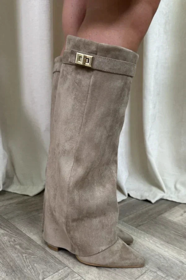 Stivali con tacco a blocco da donna Cristela | Taglio al ginocchio e design senza tempo